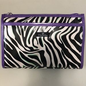 Modella NWT Zebra Print Clutch/ Cosmetic Bag